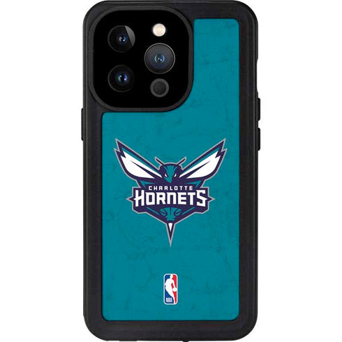 NBA Charlotte Hornets Distressed iPhone 15 Pro Waterproof Case